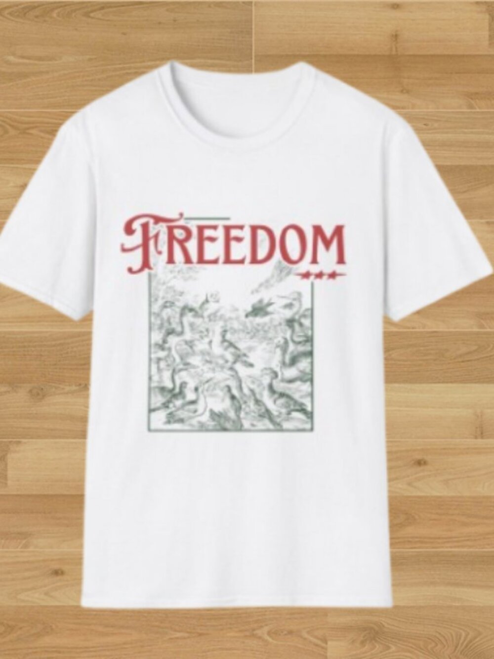 Freedom Vibes Graphic Tee, Unisex Softstyle T-Shirt